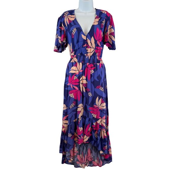 Anthropologie Abel the Label Santa Cruz Floral High Low Maxi Dress  Size XS - Picture 2 of 15